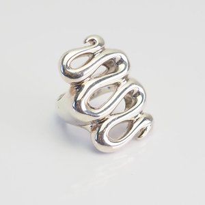 RLM Robert Lee Morris sterling silver vintage modern ring sz 6